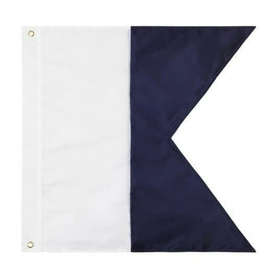 24 in. Authentic Letter A Nautical Alphabet Navy Code Outdoor Use Signal Flag