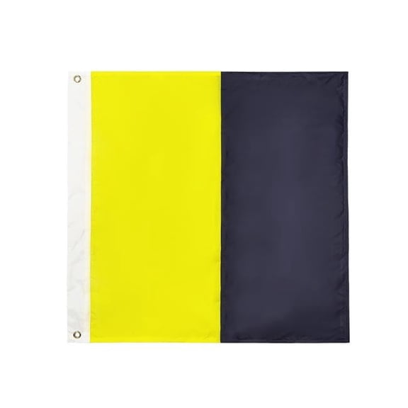 24 in. Authentic Letter K Nautical Alphabet Navy Code Outdoor Use Signal Flag