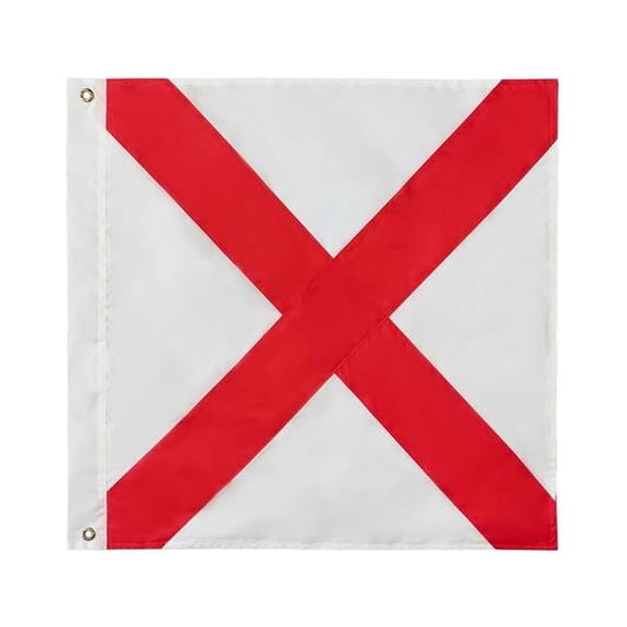 24 in. Authentic Letter V Nautical Alphabet Navy Code Outdoor Use Signal Flag