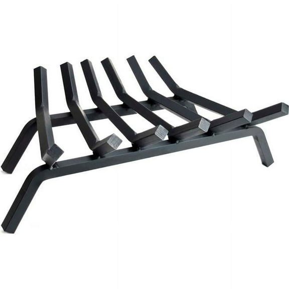 24 in. BG7-246M Pleasant Hearth Fireplace Grate with 0.75 in. Steel, 6 Bars