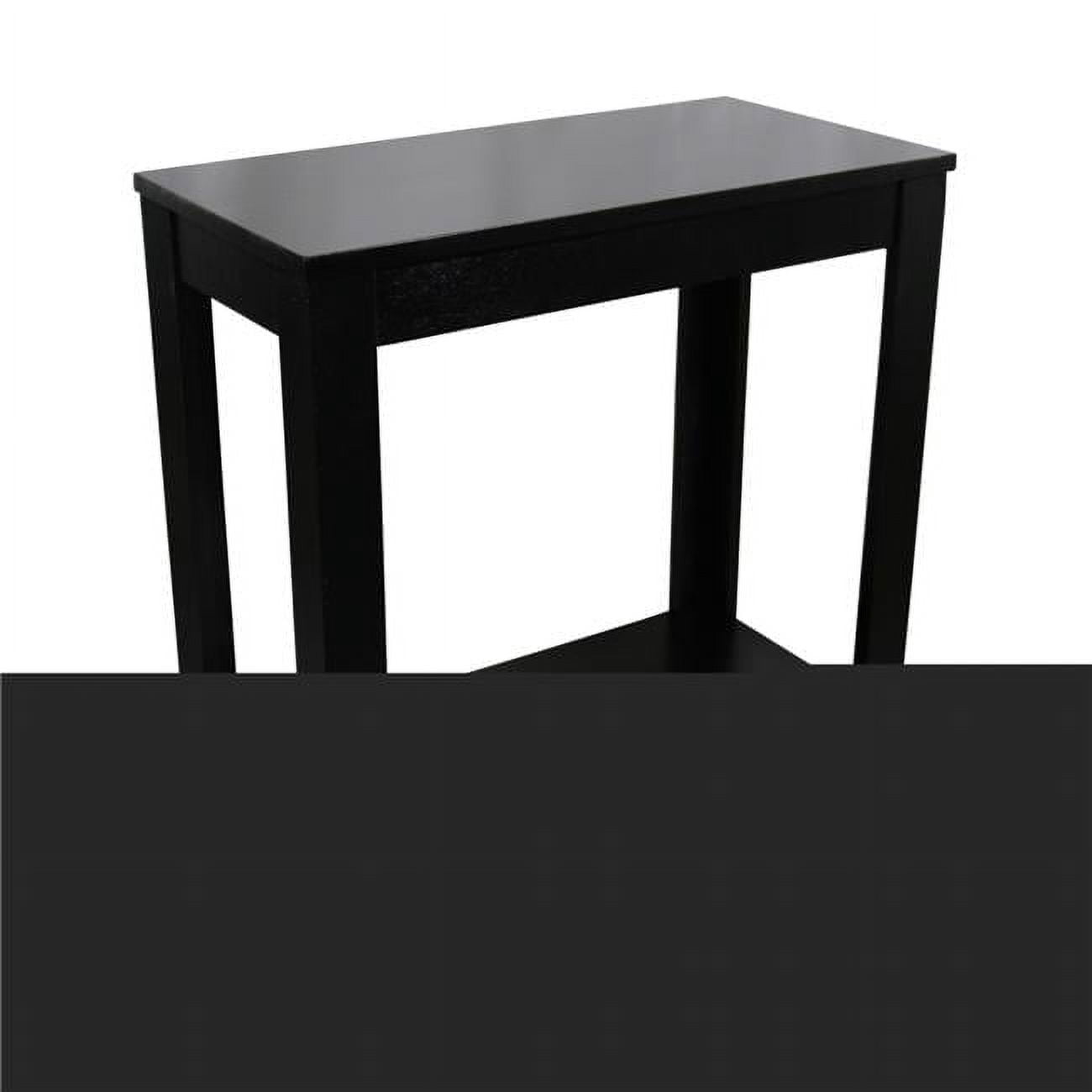 24 in. Black End Table with Shelf - Walmart.com
