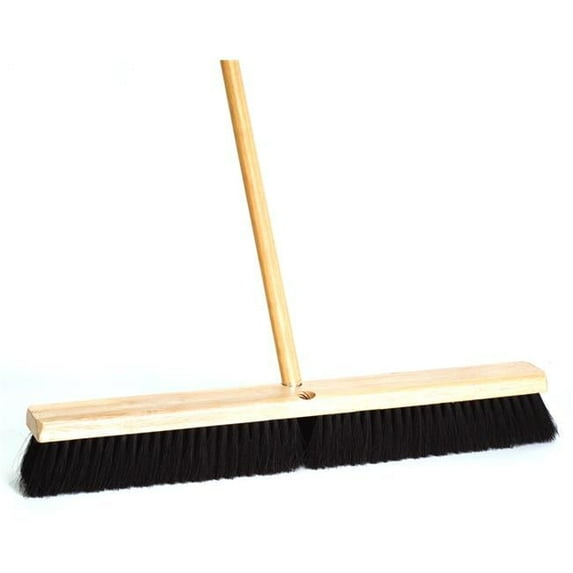 24 in. Black Tampico Floor Broom