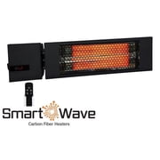 24 in. Carbon Lamp 208V, 1500W with Remote RK Radiant Heater, Black