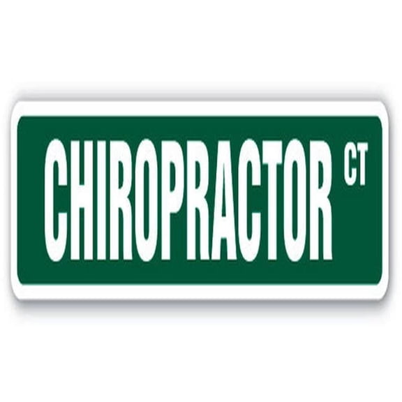 24 in. Chiropractor Aluminum Street Sign - Back Holistic Align Spine Traction
