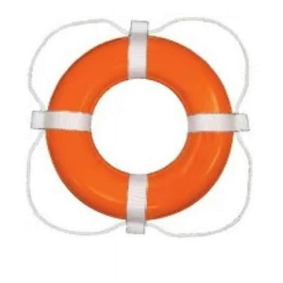 24 in. Coast Guard Approved Ring Buoy, Orange