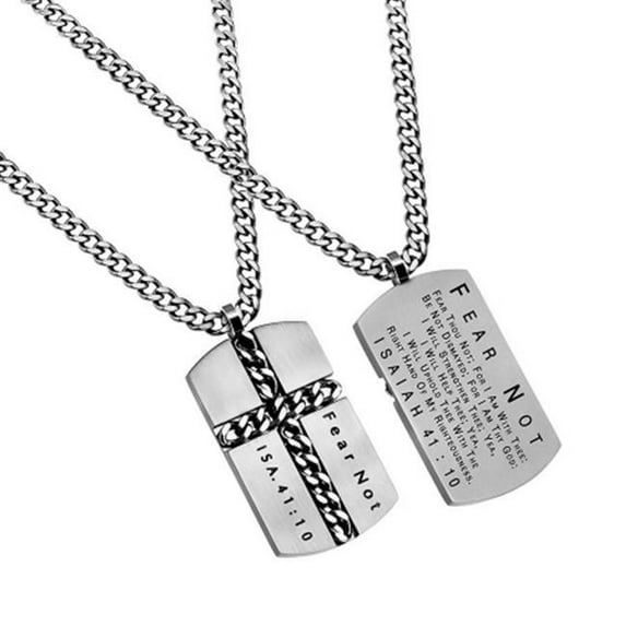 24 in. Cross-Fear Not Necklace-Chain