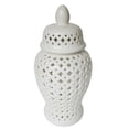 thumbnail image 1 of 24 in. Cut Out Clover Temple Jar, White, 1 of 1