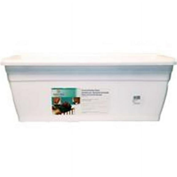 24 in. Deck Rail Box Planter - White
