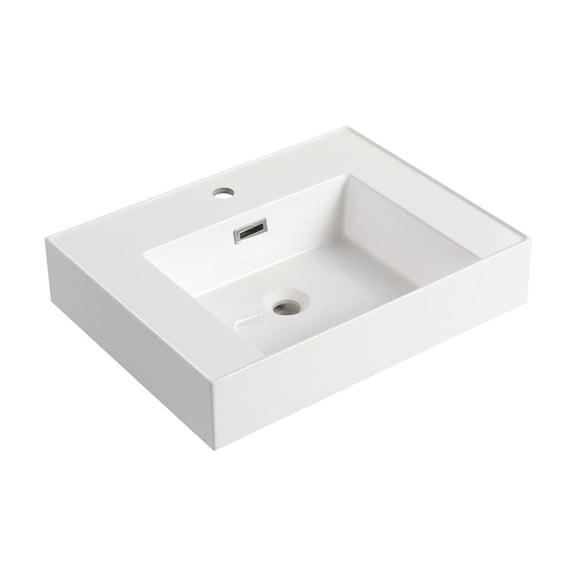 24 in Deep Basin - Escape Stone Countertop - Vanity in Bathroom - Fresh Style