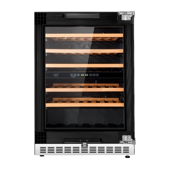 24 in. Dual Zone 52-Wine Bottles Wine Cooler in Panel Ready