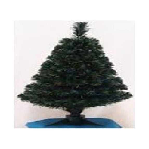 24 in. Fiber Optic Ice Tree with Green Base Battery Operated with Timer