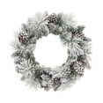 thumbnail image 1 of 24 in Flocked Berkshire Spruce Wreath 56 Tips Pine Cones, 1 of 4