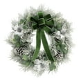 thumbnail image 1 of 24 in. Flocked Decorated Artificial Christmas Wreath, 1 of 4