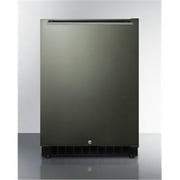 24 in. Freestanding or Built in Compact Refrigerator, Black