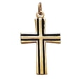 thumbnail image 1 of 24 in. Gold Over Sterling Silver Cross with Black Chain Boxed, 1 of 1