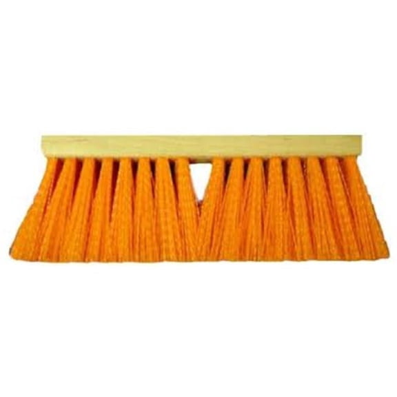 24 in. Heavy Street Broom - Plastic, Orange