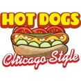 thumbnail image 1 of 24 in. Hot Dogs Best in Town Concession Decal Sign - Cart Trailer Stand Sticker Equipment, 1 of 1