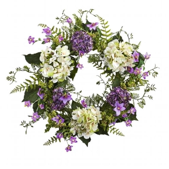 24 in. Hydrangea Berry Wreath