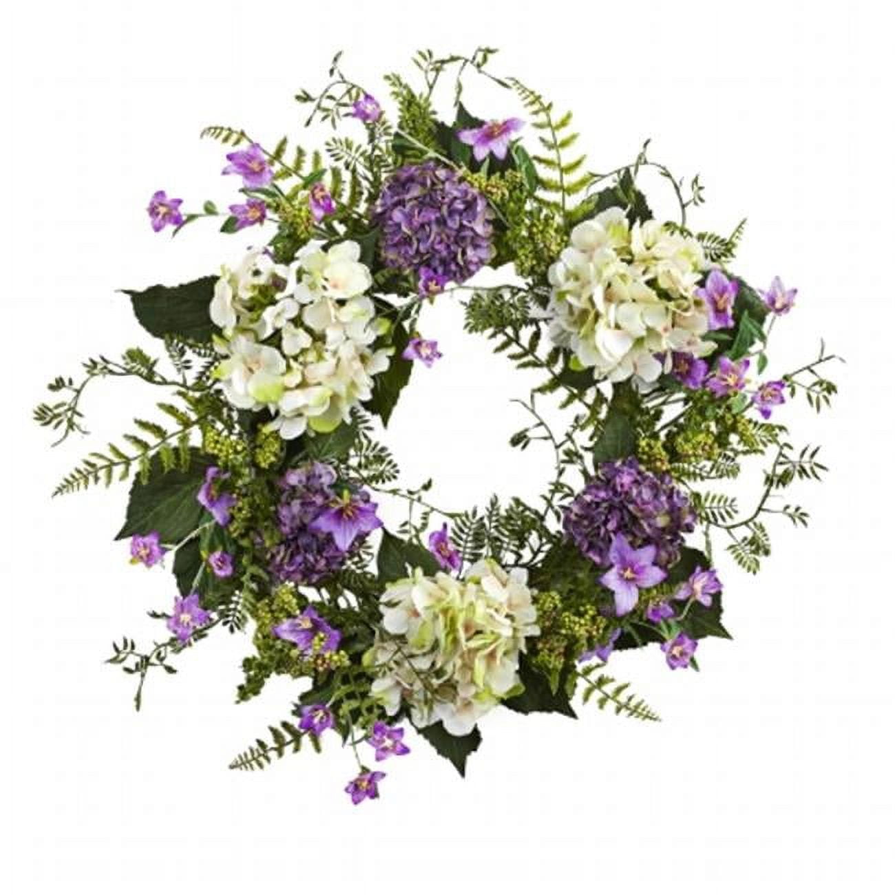 18.5" Spring Floral Artificial Front Door Wreath