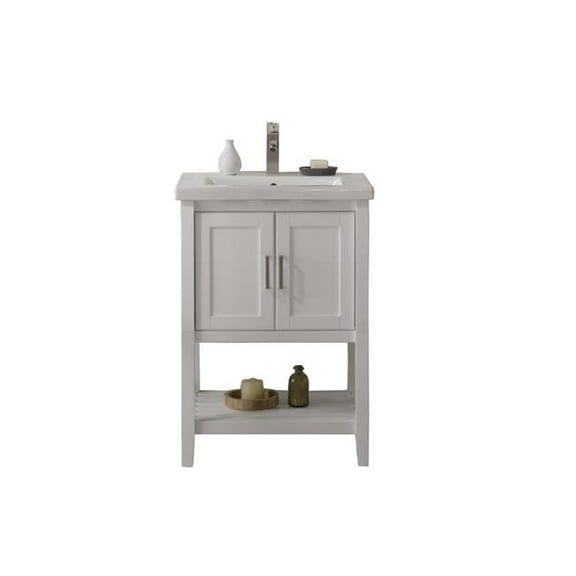 24 in. KD White Sink Vanity
