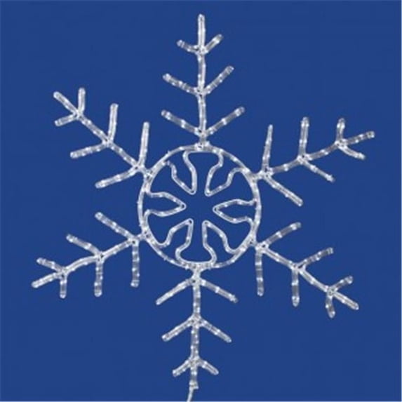 24 in. LED 160Lt PureWht Forked Snowflake