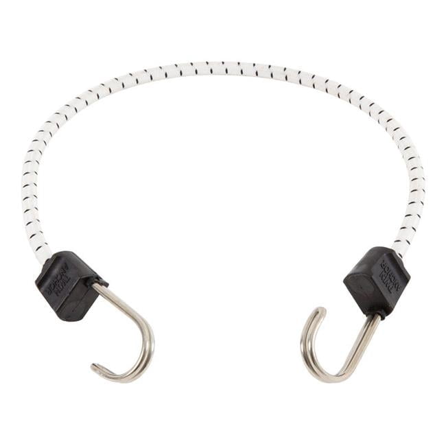 24 in. Marine Twin Anchor Bungee Cord, White & Black - Pack of 10
