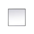 thumbnail image 1 of 24 in. Metal Frame Square Mirror, Black, 1 of 1