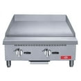 thumbnail image 1 of 24 in. Natural Gas Two Burner Commercial Stainless Steel Griddle 60000 BTU/H, 1 of 7