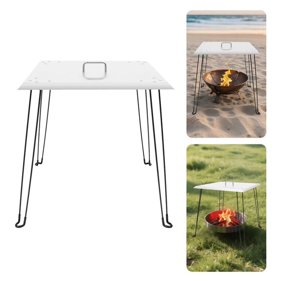 24 in Outdoors Fire Pit Heat Deflector, Fire Pit Cover Stainless Steel