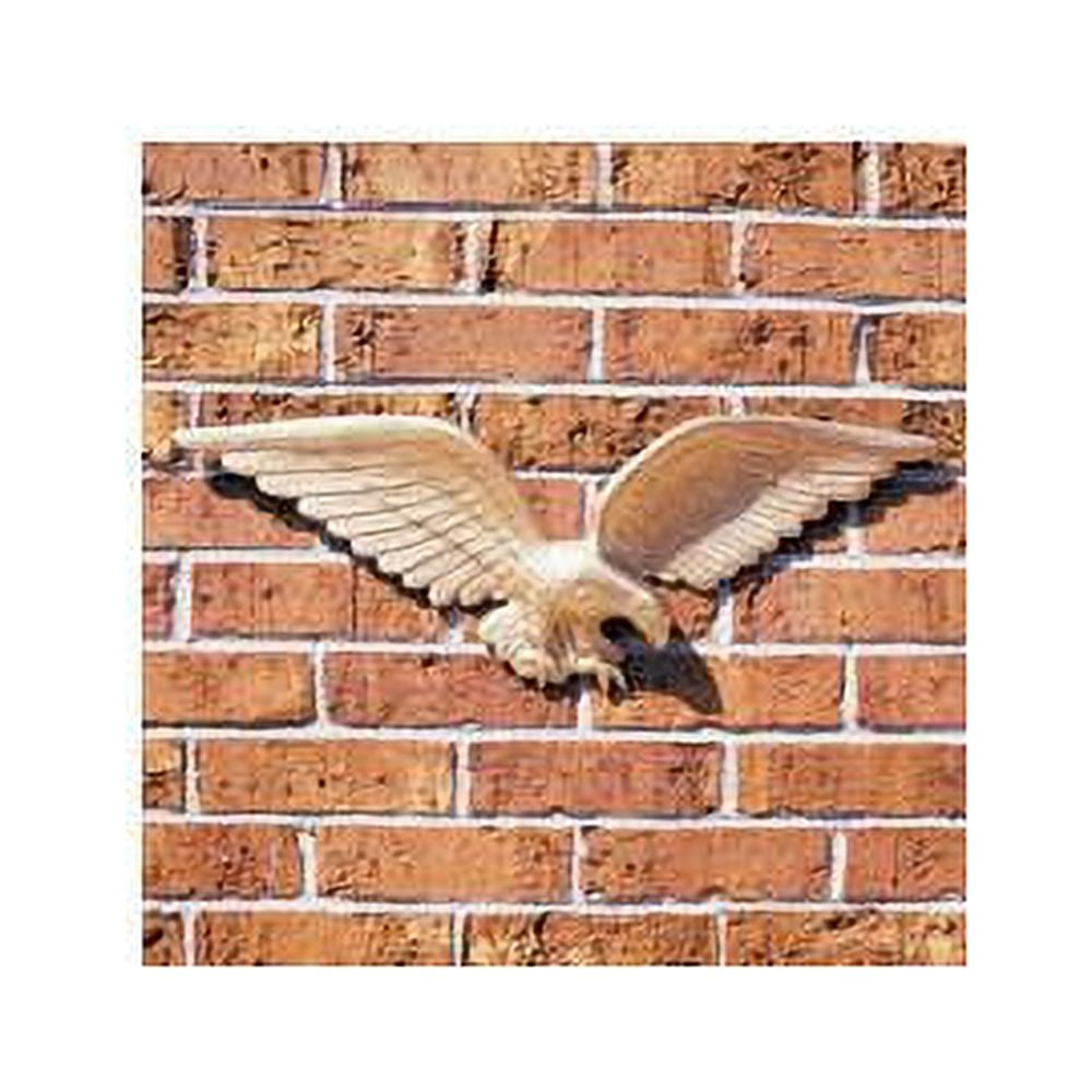 Gold-Bronze Aluminum Patriotic Wall Eagle Figurine, 24"W x 8.5"H