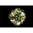 thumbnail image 1 of 24 in. Pre-Lit LED Candy Christmas Wreath, Warm White, 1 of 1