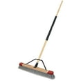 24 in. Premium Indoor Hardwood/Steel Handle Push Broom for Sand, Saw