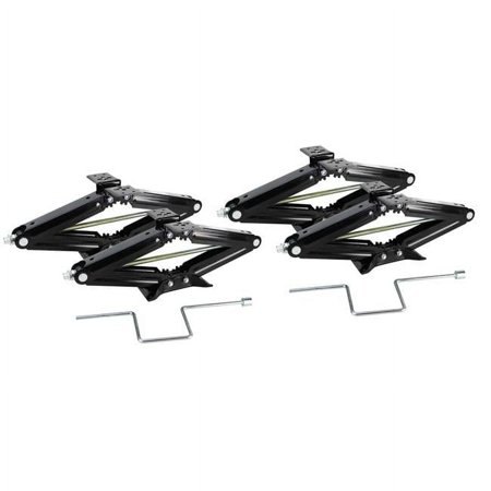 24 in. QP-RVJ-S24-4PK RV Stabilizing & Leveling Scissor Jack - 5000 lbs - Set of 4