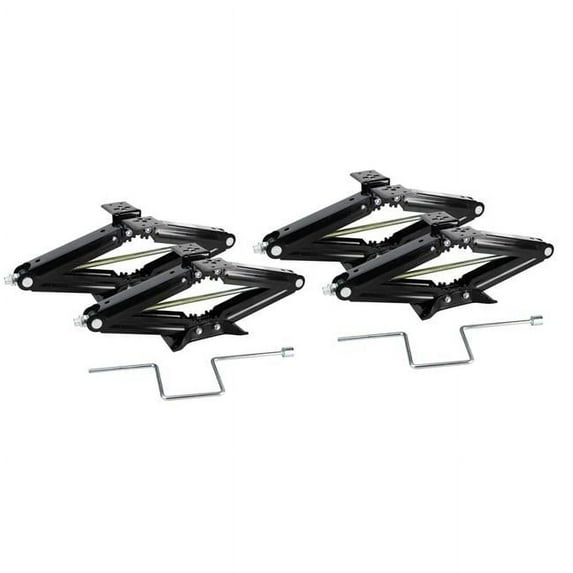 24 in. QP-RVJ-S24-4PK RV Stabilizing & Leveling Scissor Jack - 5000 lbs - Set of 4