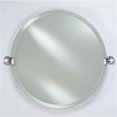 thumbnail image 1 of 24 in. Radiance Frameless Beveled Round Mirror with Decorative Transitional Polished Chrome Tilt Brackets, 1 of 1