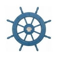 thumbnail image 1 of 24 in. Rustic All Light Blue Decorative Ship Wheel with Seashell, 1 of 1