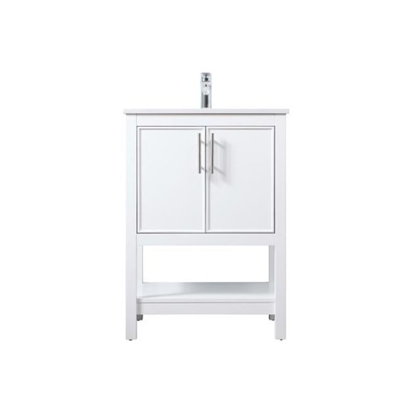 24 in. SIngle Bathroom Vanity, White