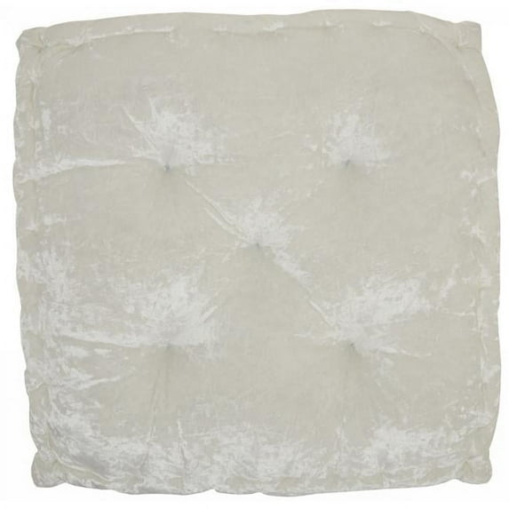 24 in. Silky Soft Velvet Throw Pillow, Ivory