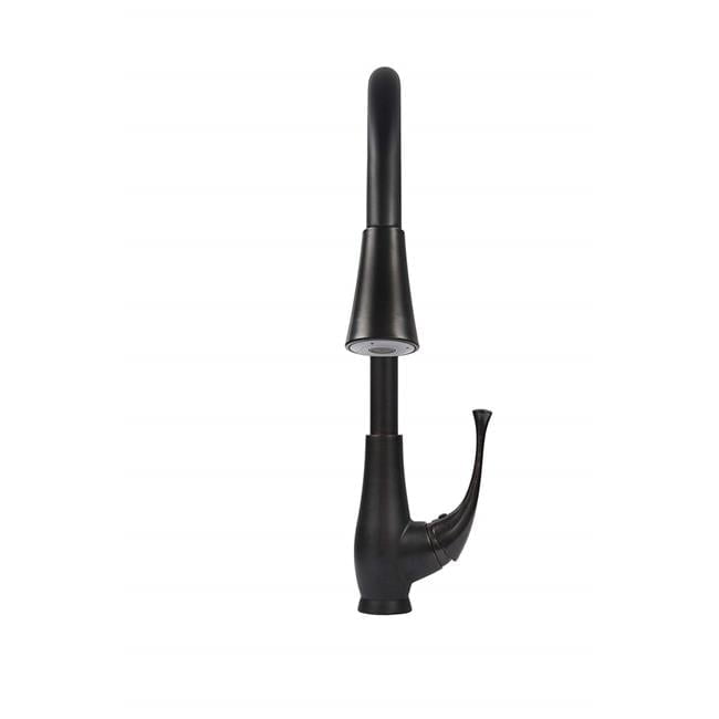 24" Oil Rubbed Bronze Single Lever Pull-down Kitchen Faucet