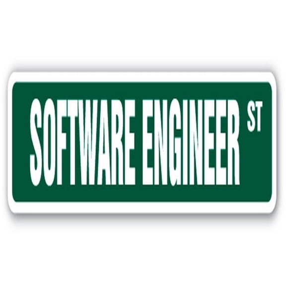 24 in. Software Engineer Street Sign - Computer Code Writer It Programmer