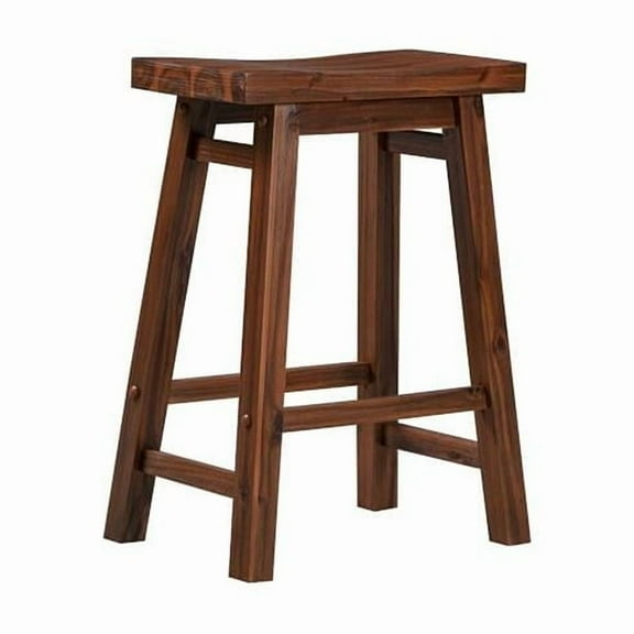24 in. Sonoma Saddle Counter Stool, Chestnut Wire-Brush