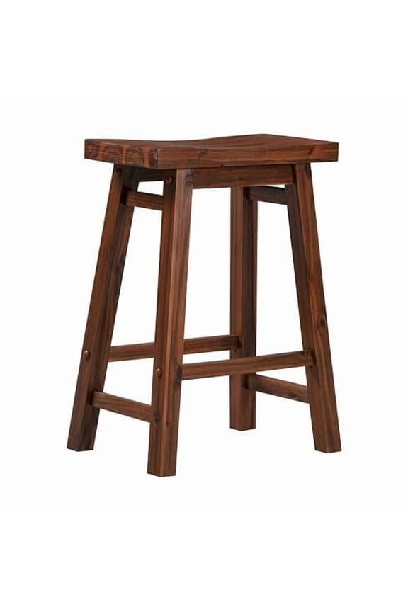 24 in. Sonoma Saddle Counter Stool, Chestnut Wire-Brush