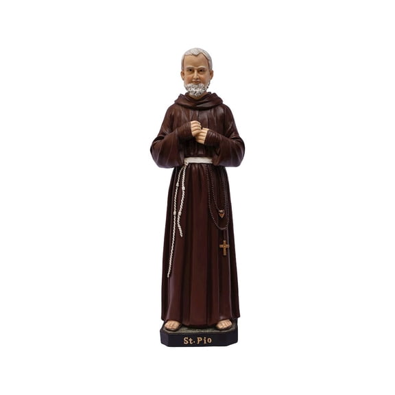 Hi-Line Gifts Saint Padre Pio Outdoor Garden Statue - 24"
