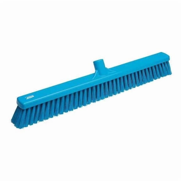 24 in Sweep Face Broom Head, Soft, Synthetic, Blue 31993