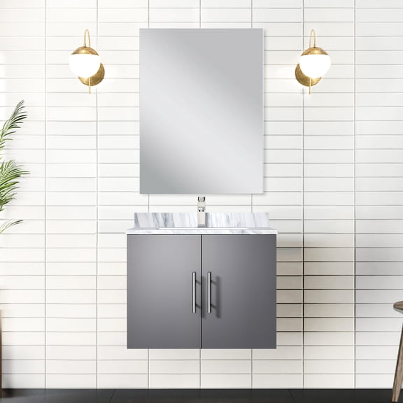 24 in. W Wood Vanity / Marble Counter & Soft Close / Bathroom Upgrade