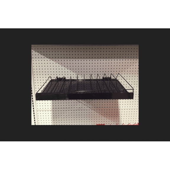 Ebsco 9007539 6 x 24 x 13.16 in. Black Large Hole Saw Display Shelf - Metal