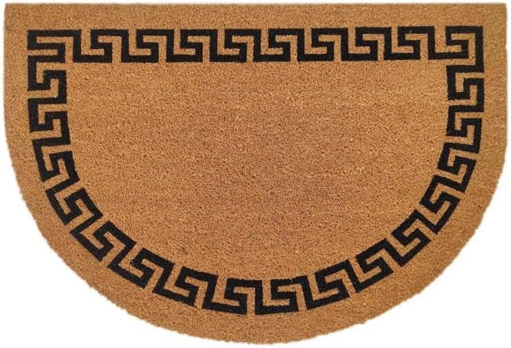 24 in. W X 36 in. L Black/Brown Greek Key Coir Door Mat - Walmart.com