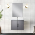 thumbnail image 1 of 24 in. Wide Dark Grey Single Vanity | Ideal for Bathrooms with Mirror, Faucet and Stain - Resistant Countertop | Get a Stylish and Durable Option, 1 of 5