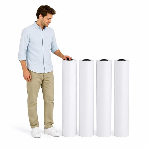 24 in X 150 Ft Plotter Paper Rolls, CAD Bond Paper Rolls