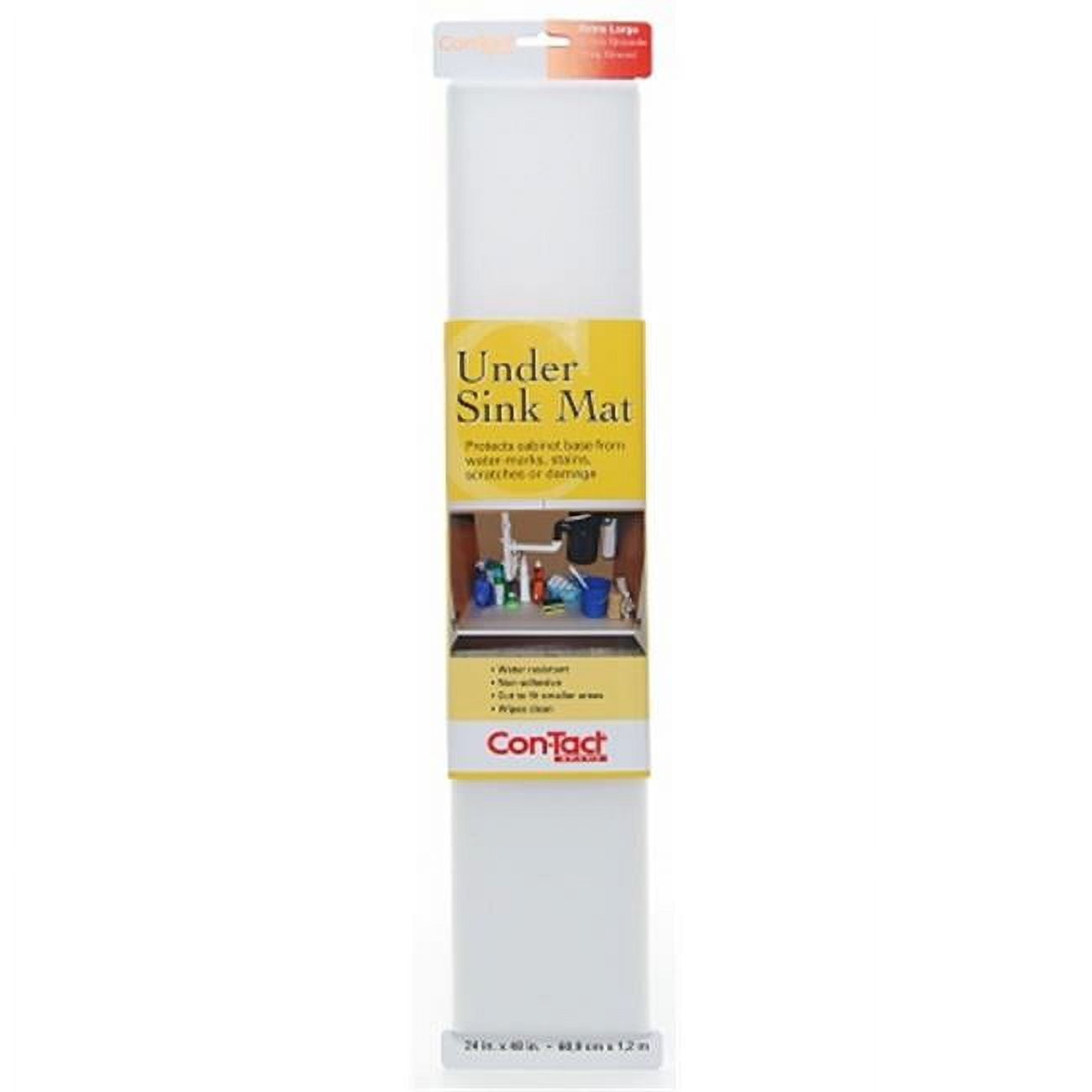 Con-Tact 24" x 48" Clear Non-Adhesive Under Sink Mat